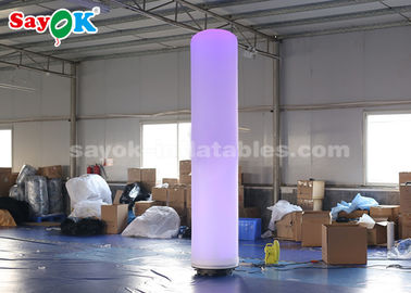 190T nylon Doek Opblaasbare Pijler met LEIDENE Verlichting voor Festivaldecoratie