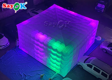 Opblaasbare kubus tent Vierkante reusachtige LED licht opblaasbare lucht tent voor beurzen evenement SGS ROSH