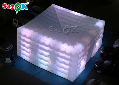 Opblaasbare kubus tent Vierkante reusachtige LED licht opblaasbare lucht tent voor beurzen evenement SGS ROSH
