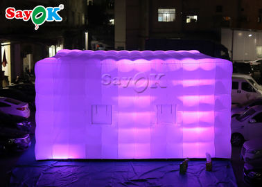 Opblaasbare kubus tent Vierkante reusachtige LED licht opblaasbare lucht tent voor beurzen evenement SGS ROSH