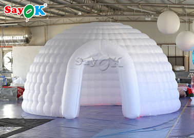 De Koepeltent van de tent Opblaasbare 5m Witte Opblaasbare Iglo met Geleid Licht voor Huwelijksgebeurtenis