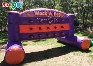 Opblaasbare Openluchtspelen 3.6*1.2*1.8M Inflatable Sports Games Wack Peg Commercial Inflatable Whack een Muurspel