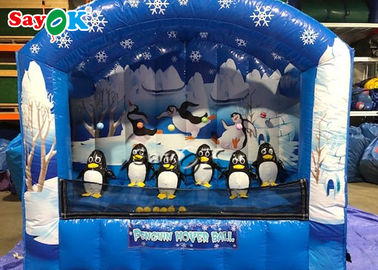 De opblaasbare Opblaasbare Pinguïn van de Balspelpremie hangt het Doelspel van het Balboogschieten voor Jong geitje en Volwassene