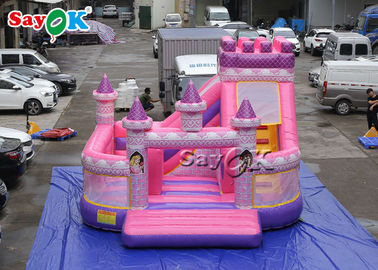 Kasteel 5x5.5x4.2m van Pink Inflatable Boucing van de jong geitje Waterdicht Prinses