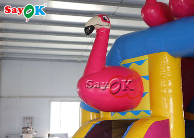 4.9x3.9x3.6mH Huis van de flamingo het Commerciële Opblaasbare Sprong