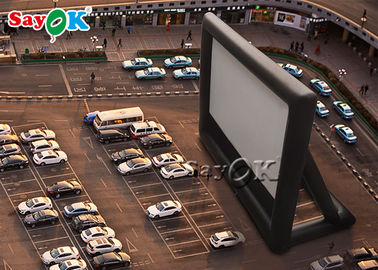 Het opblaasbare van de Parkeerplaatspvc van het Projectiescherm Witte Opblaasbare de Bioscoopscherm