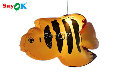 Pretparken Gele Tropische Vissen 2m Opblaasbare Verlichtingsdecoratie