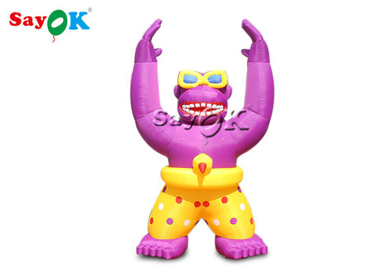 Blow Up Cartoon Characters 6m Reuzen Roze Opblaasbare Gorilla Dierenmodel Voor Outdoor Reclame