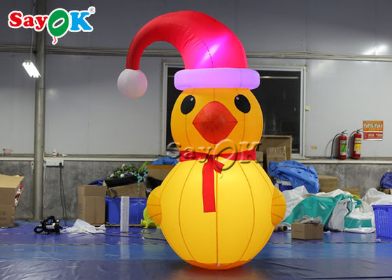 De Doek Openluchtdecoratie 2m Opblaasbare Kerstmis Duck With Hat van Oxford