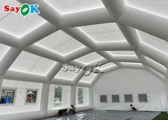 Opblaasbare gazon tent waterdicht Wit 20x10x5.5mH Opblaasbare automotive verfkast