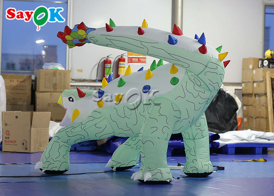 Opblaasbare kerstdinosaurus 1.8x1.2mH Opblaasbare Ankylosaurus Cartoon Model Voor Reclame