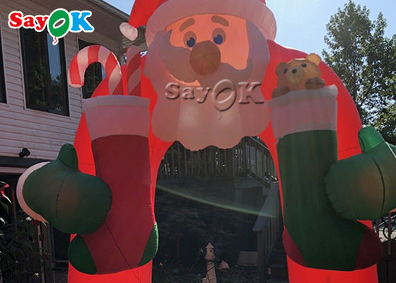 Opblaasbaar Openlucht de Yarddecor Opblaasbare Santa Claus Archway van de Kerstmisboog
