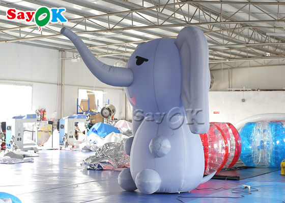Opblaasbare olifantenparade evenement opblaasbare cartoonfiguren olifant met blazer