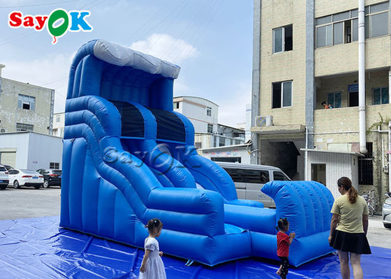 Opblaasbare zwembad glijbaan buitenshuis PVC-doek opblaasbare opblaasbare waterglijbanen voor kinderen