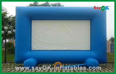 Slag - omhoog van de de Kleuren Opblaasbaar Film van het Projectorscherm het Blauw Scherm/Gray Inflatable Billboard