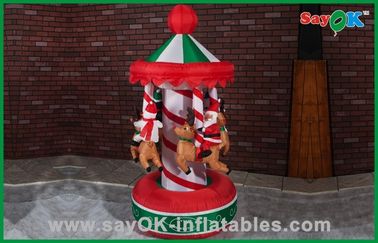 Grappige Opblaasbare de Vakantiedecoratie Lucht Geblazen Inflatables van de Kerstmiscarrousel