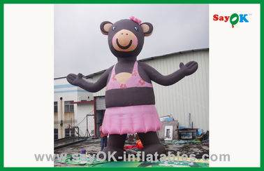 Roze schattig opblaasbaar beer opblaasbaar tekenfilm personage opblaasbare dieren voor reclame