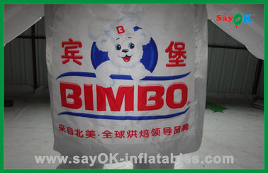 Opblaasbare dierballonnen Witte op maat gemaakte reclame Opblaasbare beer Opblaasbare cartoonfiguren