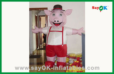 Cartoonfiguren voor verjaardagsfeestjes Custom Standing Colorful Inflatable Pig Inflatable Cartoon Chracter