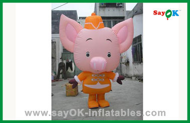 Cartoonfiguren voor verjaardagsfeestjes Custom Standing Colorful Inflatable Pig Inflatable Cartoon Chracter
