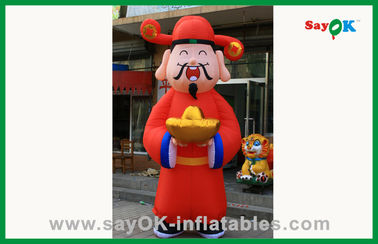 Advertentie Opblaasbare Promotie Rode Opblaasbare Cartoon Figuren / Mascotte Voor Decoratie