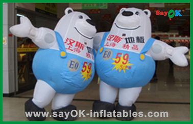 Dubbele opblaasbare beer Duurzame promotie Blow Up Cartoon personages Opblaasbare voor reclame