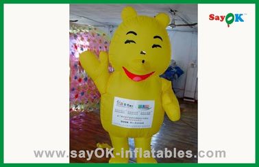 Opblaasbare advertentie karakters gele opblaasbare beer voor waterpark