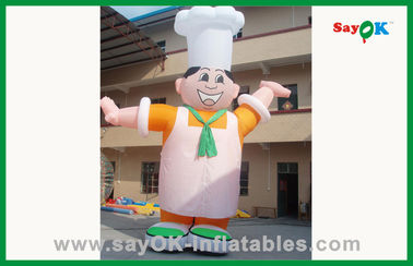Custom Outdoor Moving Opblaasbare Chef Opblaasbare Cartoon Character Opblaasbare Reclame Man