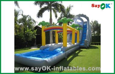 Blow Up Slip N Slide Commerciële Kids Air Jumping Kasteel Waterdicht Met zwembad Opblaasbaar Bounce House Met Slide