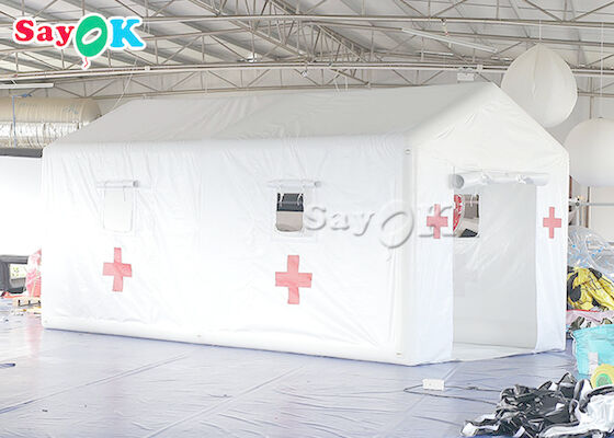 Opblaasbare het Ziekenhuistent van Pvc van de lucht Opblaasbare Tent 6x3x3mH Witte voor Isolatie