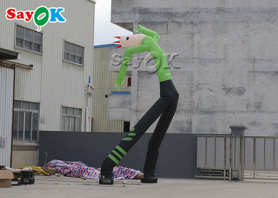 Dansende Opblaasbare Man 8m 24ft Groene Mini Hand Schudden Opblaasbare Lucht Danser Man Met Twee Benen