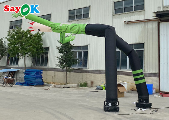 Dansende Opblaasbare Man 8m 24ft Groene Mini Hand Schudden Opblaasbare Lucht Danser Man Met Twee Benen