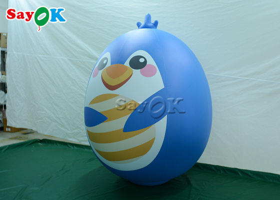 Commerciële Vrolijke de Decoratie Blauwe Slag van de Kerstmis Opblaasbare Vakantie - omhoog de Ballon van het Vogelbeeldverhaal