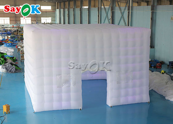 Opblaasbare kubus tent 6.5m 21ft opblaasbare lucht tent vierkant marquee met LED buis lampen