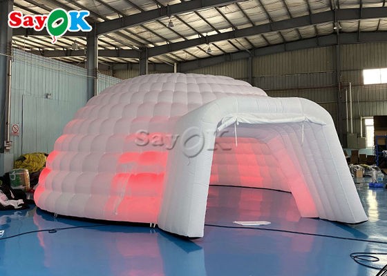 Outdoor Camping 8m Big Led Light Opblaasbare Dome Event Tent Opblaasbare Igloo Tent