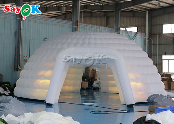 Outdoor Camping 8m Big Led Light Opblaasbare Dome Event Tent Opblaasbare Igloo Tent
