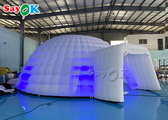 Outdoor Camping 8m Big Led Light Opblaasbare Dome Event Tent Opblaasbare Igloo Tent