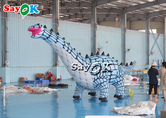 3m 10ft Blauwe Opblaasbare Kerstmisdinosaurus voor Binnen Openluchtdecoratie