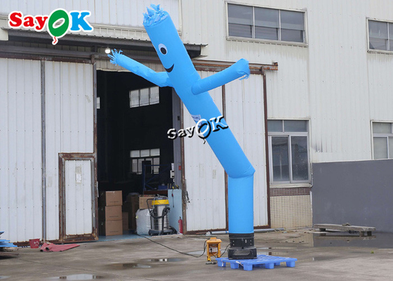 Opblaasbare Wacky Waving Tube Man 5m Blauw Enkele Been Opblaasbare Air Dancer Wave Man Met Blower