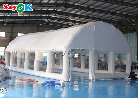 Grote Opblaasbare Tent 0.55Mm van de de Luchttent van Pvc de Opblaasbare Transparante Luchtdichte Koepel voor Zwembaddekking