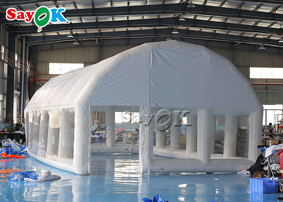 Grote Opblaasbare Tent 0.55Mm van de de Luchttent van Pvc de Opblaasbare Transparante Luchtdichte Koepel voor Zwembaddekking