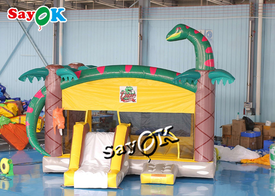 Safari Animal Theme Inflatable Bounce-Kasteel Combo 5x5x4mH