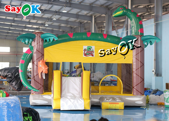Safari Animal Theme Inflatable Bounce-Kasteel Combo 5x5x4mH