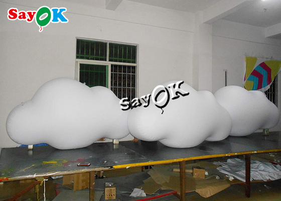 3m 10ft Plafond die van Douane het Opblaasbare Producten pvc-Wolkenballon met LEIDENE Lichten hangen