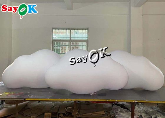 3m 10ft Plafond die van Douane het Opblaasbare Producten pvc-Wolkenballon met LEIDENE Lichten hangen