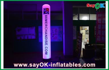 De reclame van van de LEIDENE Opblaasbare de Kolom Opblaasbare Pijler Verlichtingsdecoratie met Embleemdruk