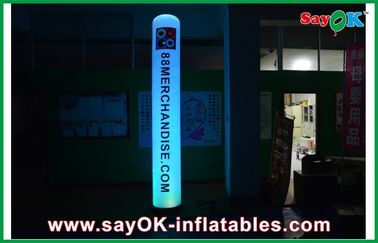 De reclame van van de LEIDENE Opblaasbare de Kolom Opblaasbare Pijler Verlichtingsdecoratie met Embleemdruk
