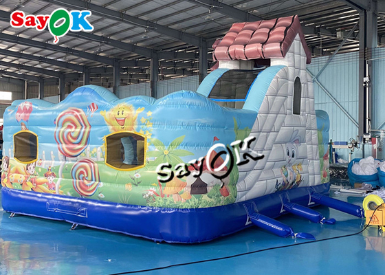 Unicorn Theme Kids Jumping Castle-Huis van Bouncy van het Diageteerde zeildoek het Opblaasbare met Ventilator