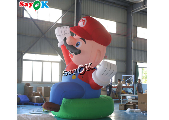 Blow Up Cartoon Characters 4m 13ft Reus Oxford Opblaasbare Super Mario Voor Festival Decoratie