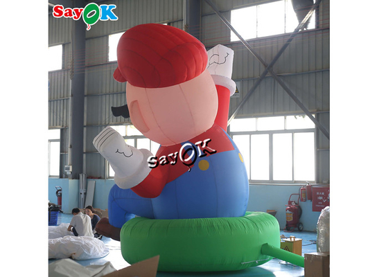 Blow Up Cartoon Characters 4m 13ft Reus Oxford Opblaasbare Super Mario Voor Festival Decoratie